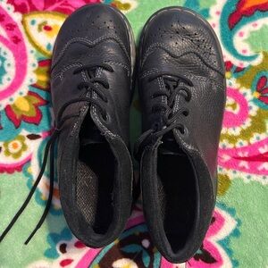 Dr. Martens Black Leather Lace-Up Oxford Shoes 1990s